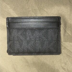 Michael Kors Black Textured Card Holder